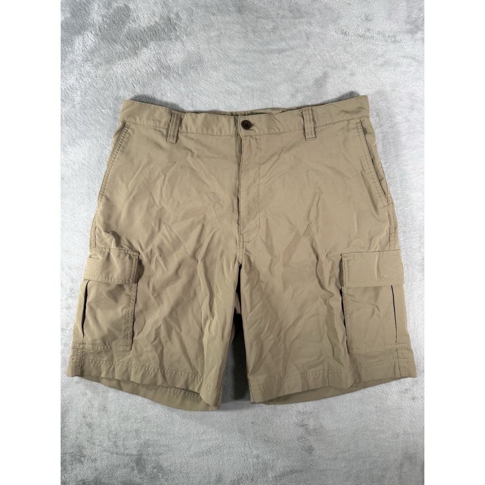 Chaps Shorts Men's 36 Tan Flat Front Cargo‎ Casual Preppy